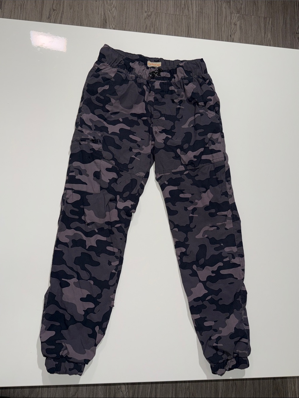 Weatherproof Kids Black & Gray Camo Cargo Joggers